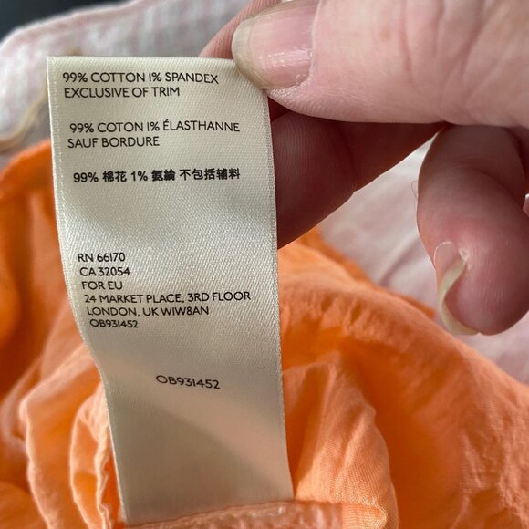 Free People little Bit Of Something Ombré Blouse Womens M Smocked NWT - Picture 9 of 9